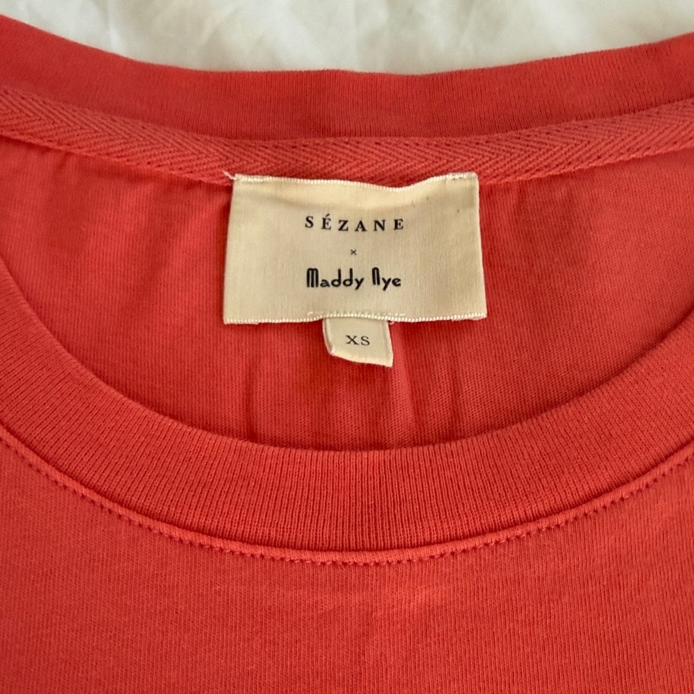 Sézane x Maddie Nye t-shirt Amor Sz XS - Picture 2 of 6